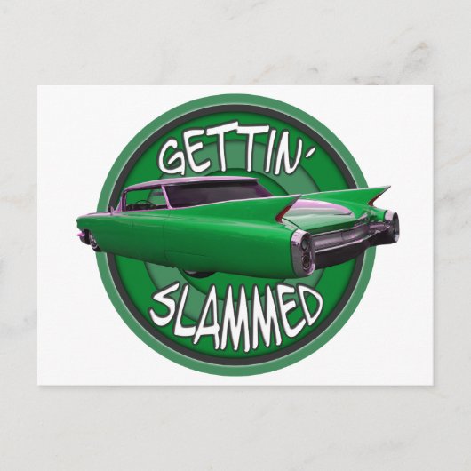 1960 schlammig Cadillac grüne Mamba Postkarte (Vorderseite)