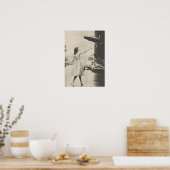 1960 Schwarz-Weiß-Mode-Foto Poster (Küche)