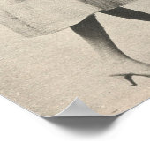 1960 Schwarz-Weiß-Mode-Foto Poster (Ecke)