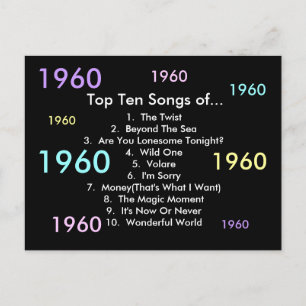 1960 Songs Postkarte