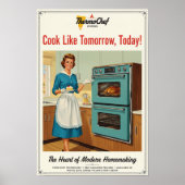 1960 Vintage ThermoChef Ofenwerbung Poster (Vorne)