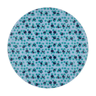 1960er-70er Pop-Geometrie Mittelcentury Türkisblau Schneidebrett