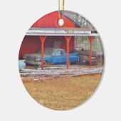 1960er BLUE CADILLAC DEVILLE Oldtimer Keramikornament (Links)