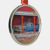 1960er BLUE CADILLAC DEVILLE Oldtimer Silbernes Ornament (Rechts)
