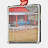 1960er BLUE CADILLAC DEVILLE Oldtimer Silbernes Ornament (Links)