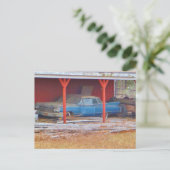 1960er BLUE SADAND DEVILLE Oldtimer Postkarte (Stehend Vorderseite)