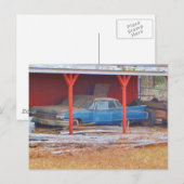 1960er BLUE SADAND DEVILLE Oldtimer Postkarte (Vorne/Hinten)