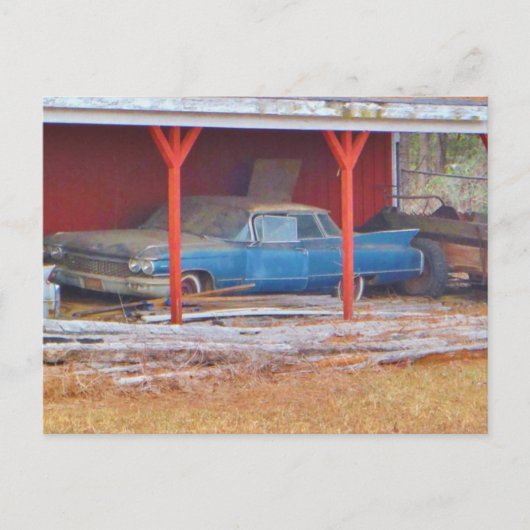 1960er BLUE SADAND DEVILLE Oldtimer Postkarte (Vorderseite)