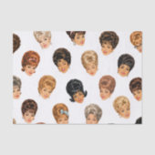 1960er Bouffant Damen Seidenpapier (Vorderseite)