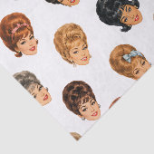 1960er Bouffant Damen Seidenpapier (Ausschnitt)