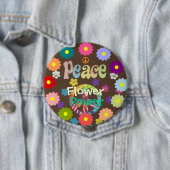 1960er Flower Power  Button (Beispiel)