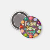 1960er Flower Power Magnet (Vorderseite/Rückseite)