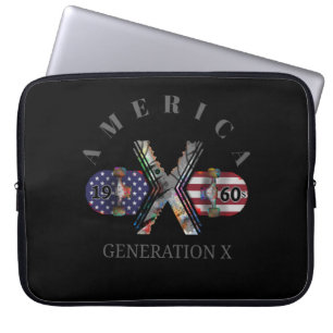 1960er Generation X Amerikanisches Skateboard Laptopschutzhülle