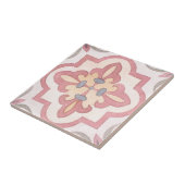 1960er Handgemalte Blume Klassisches Aquarellrosa Fliese (Seite)