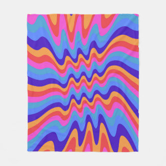 1960er Hippie Trippy Retro-Wallpaper Fleecedecke