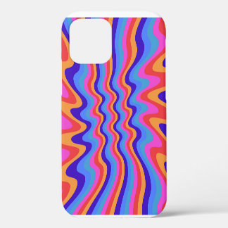 1960er Hippie Trippy Retro-Wallpaper iPhone 12 Hülle