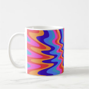 1960er Hippie Trippy Retro-Wallpaper Kaffeetasse