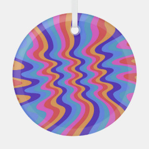 1960er Hippie Trippy Retro-Wallpaper Ornament Aus Glas