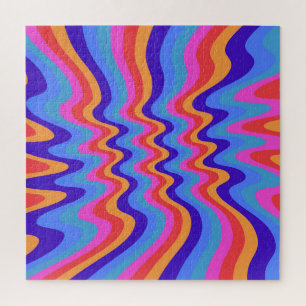 1960er Hippie Trippy Retro-Wallpaper Puzzle