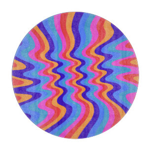 1960er Hippie Trippy Retro-Wallpaper Schneidebrett