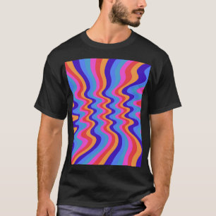 1960er Hippie Trippy Retro-Wallpaper T-Shirt