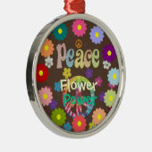 1960er Jahre, Frieden, Blume Power, Retro-Design Ornament Aus Metall (Rechts)