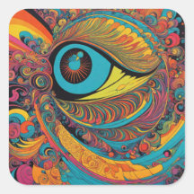 1960er Psychedelic Horror Vacui Kunstmuster
