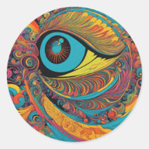 1960er Psychedelic Horror Vacui Kunstmuster