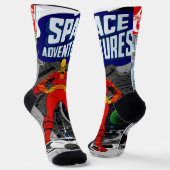 1960er Space Adventures Socken (Gewinkelt)