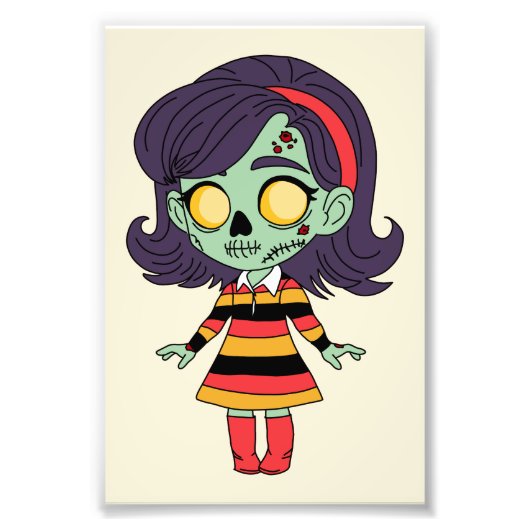 1960er Zombie Mädchen Fotodruck (Vorne)