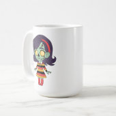1960er Zombie Mädchen Kaffeetasse (Vorderseite Links)
