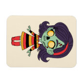 1960er Zombie Mädchen Magnet (Horizontal)