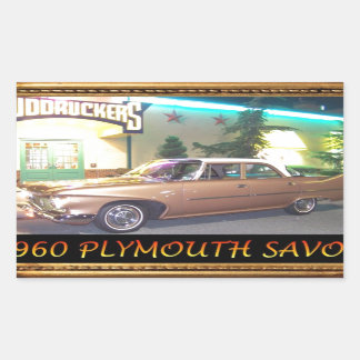 1960PlymouthWithFrameAndText2LG.JPG Rechteckiger Aufkleber