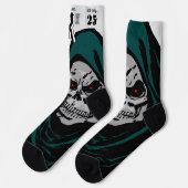 1960's 'HORROR Comics' Socks Socken (Linkes Detail)