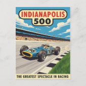 1960s Indianapolis 500 Vintage Postkarte (Vorderseite)