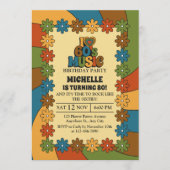 1960s Music Birthday Party for 80th Celebration Einladung (Vorderseite)