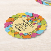 1960s Music Party 80th Groovy Retro Birthday Theme Untersetzer (angewinkelt)