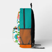 1960's Style Flowers Bedruckter Rucksack (Rechts)