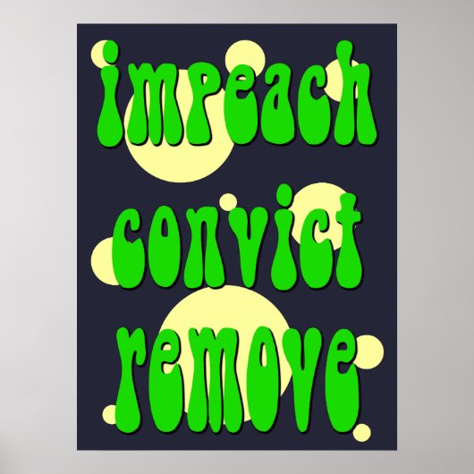 1960's Style Impeach Convict Remove Poster (Vorne)