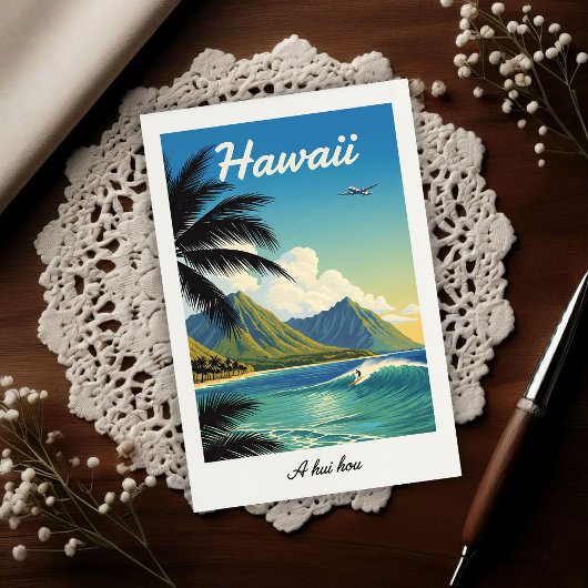 1960s Vintage Hawaiian Travel Postkarte