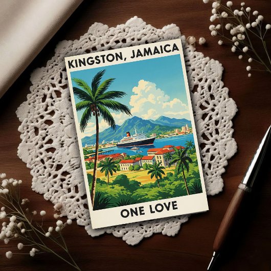 1960s Vintage Jamaica Travel  Postkarte
