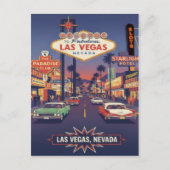1960s Vintage Las Vegas Travel Postkarte (Vorderseite)