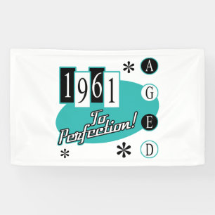 1961 60. Geburtstag Mid Century Modern Banner