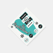 1961 60. Geburtstag Mitte Jahrhundert Moderne Serviette (Ecke)