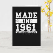 1961 Birthday Vintage Saying Karte (Gelbe Blume)