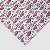 1961 C1 Red Classic Sports Car Retro Route 66 Zeic Seidenpapier (Ausschnitt)