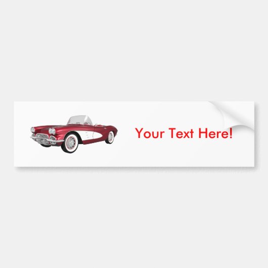 1961 Corvette C1: Apfelfinish: Autoaufkleber (Vorne)