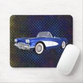 1961 Corvette C1: Blauer Finish:Mousepad Mousepad (Mit Mouse)