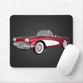 1961 Corvette C1: Candy Apple Finish: Mousepad (Mit Mouse)