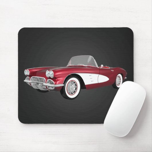 1961 Corvette C1: Candy Apple Finish: Mousepad (Mit Mouse)